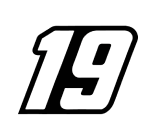 No. 19 NASCAR Cup Series logo